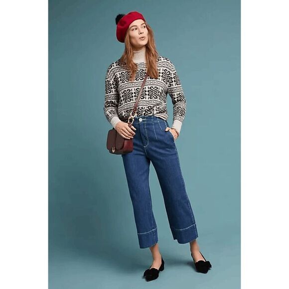 Anthropologie Pilcro & The Letterpress Ultra High Rise Wide Leg Jeans Women's 25 - Picture 1 of 5
